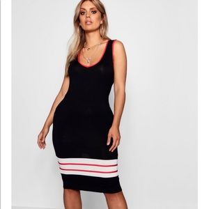 Color block midi dress